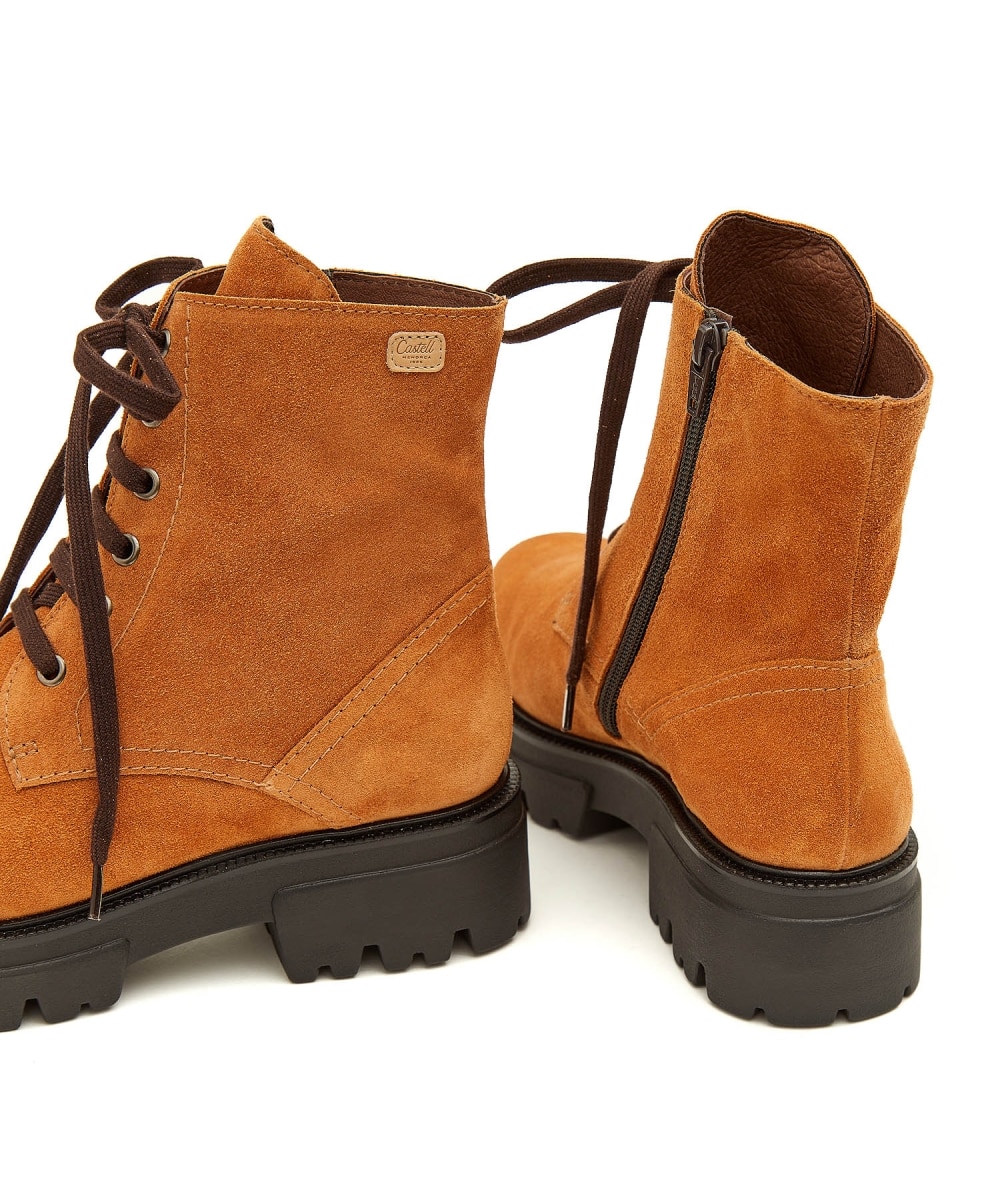 Botines básicos de mujer con cremallera - CASTELL MENORCA - Teja Teja-5