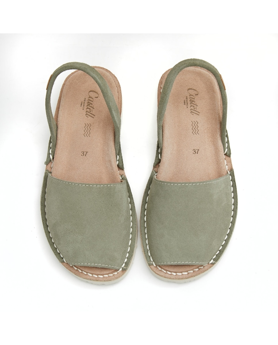 Menorquinas unisex anatómicas y suela blanca - CASTELL MENORCA - Verde claro Verde claro-2