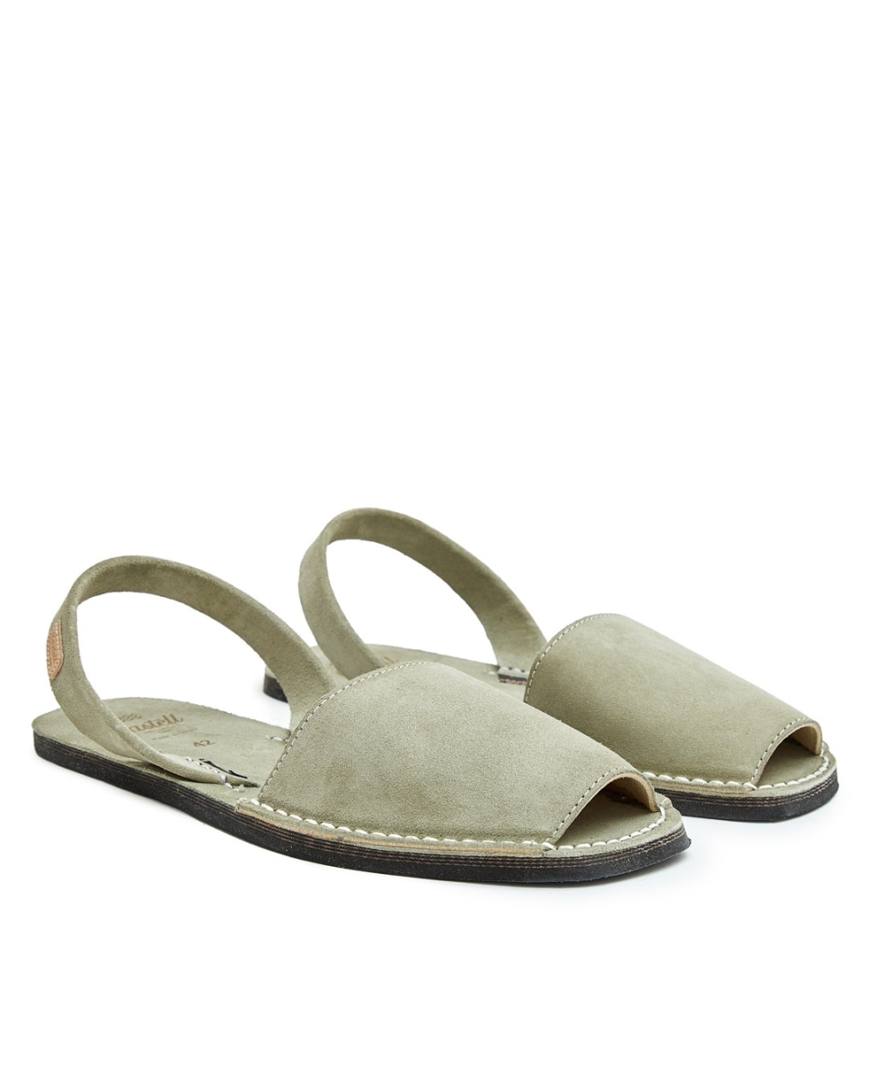 Sandalias unisex de serraje - CASTELL MENORCA - Verde claro Verde claro-3