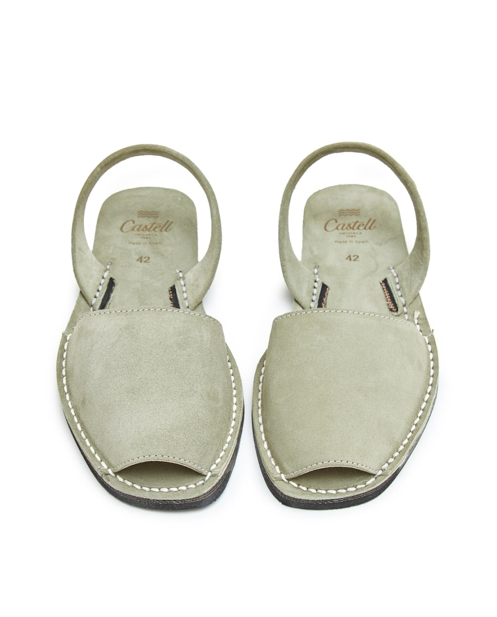 Sandalias unisex de serraje - CASTELL MENORCA - Verde claro Verde claro-2