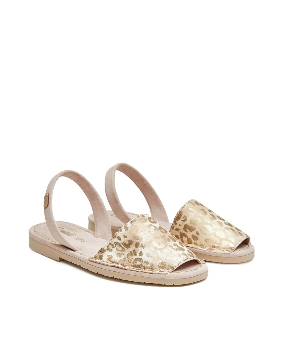 Menorquinas de mujer animal print - CASTELL MENORCA - Oro Oro-2