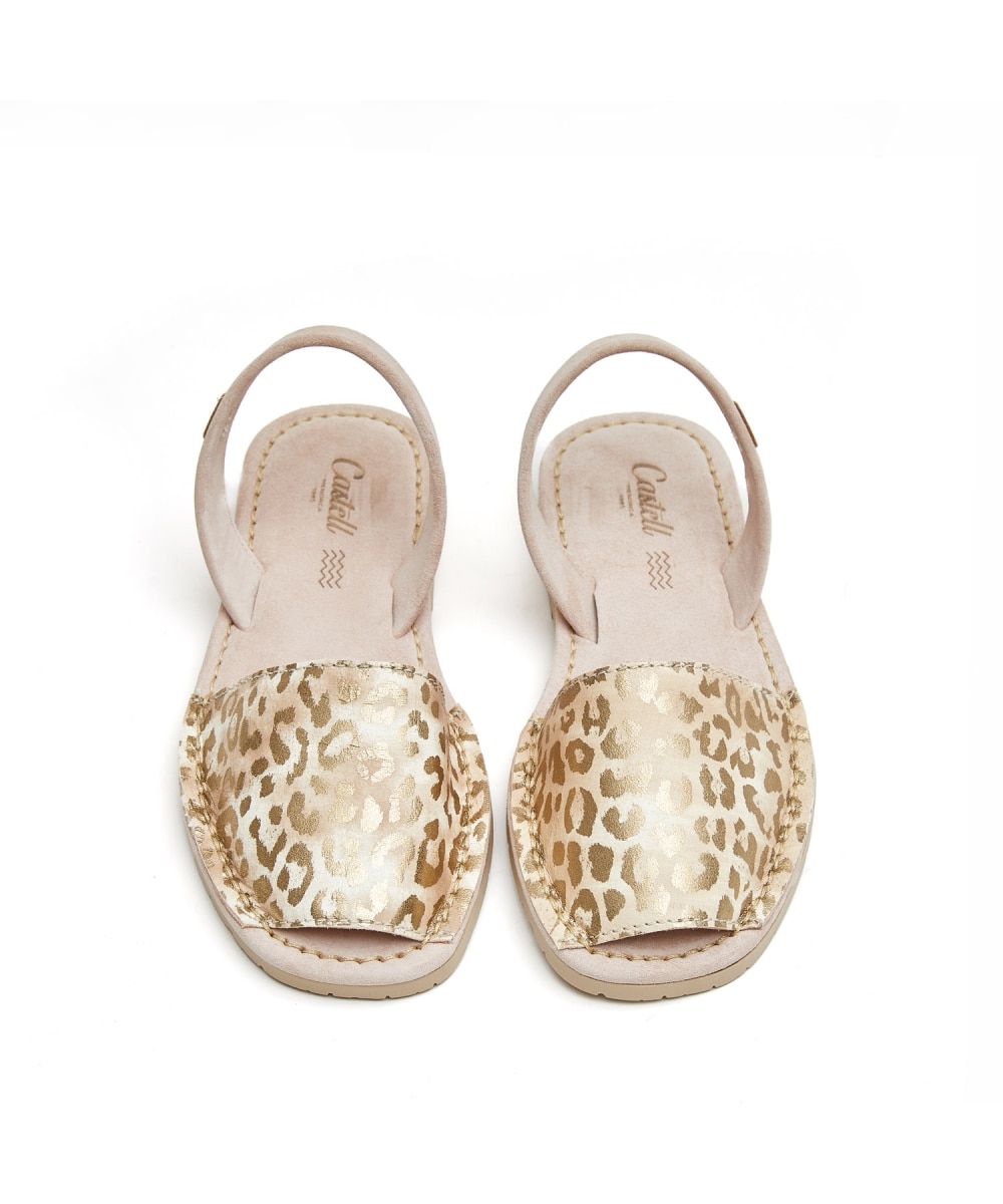 Menorquinas de mujer animal print - CASTELL MENORCA - Oro Oro-3