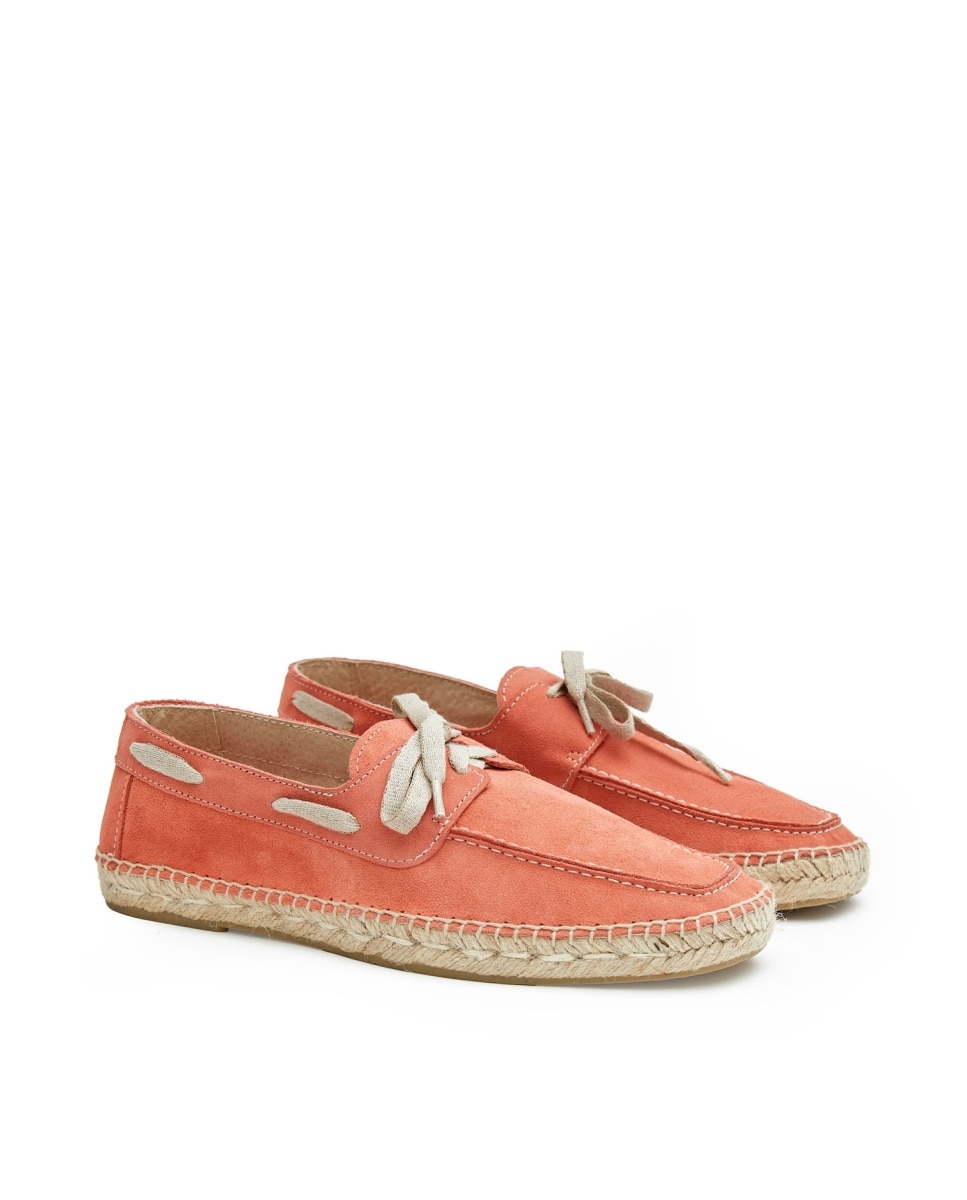 Imagen 0 de Alpargata de hombre de yute con cordones Coral