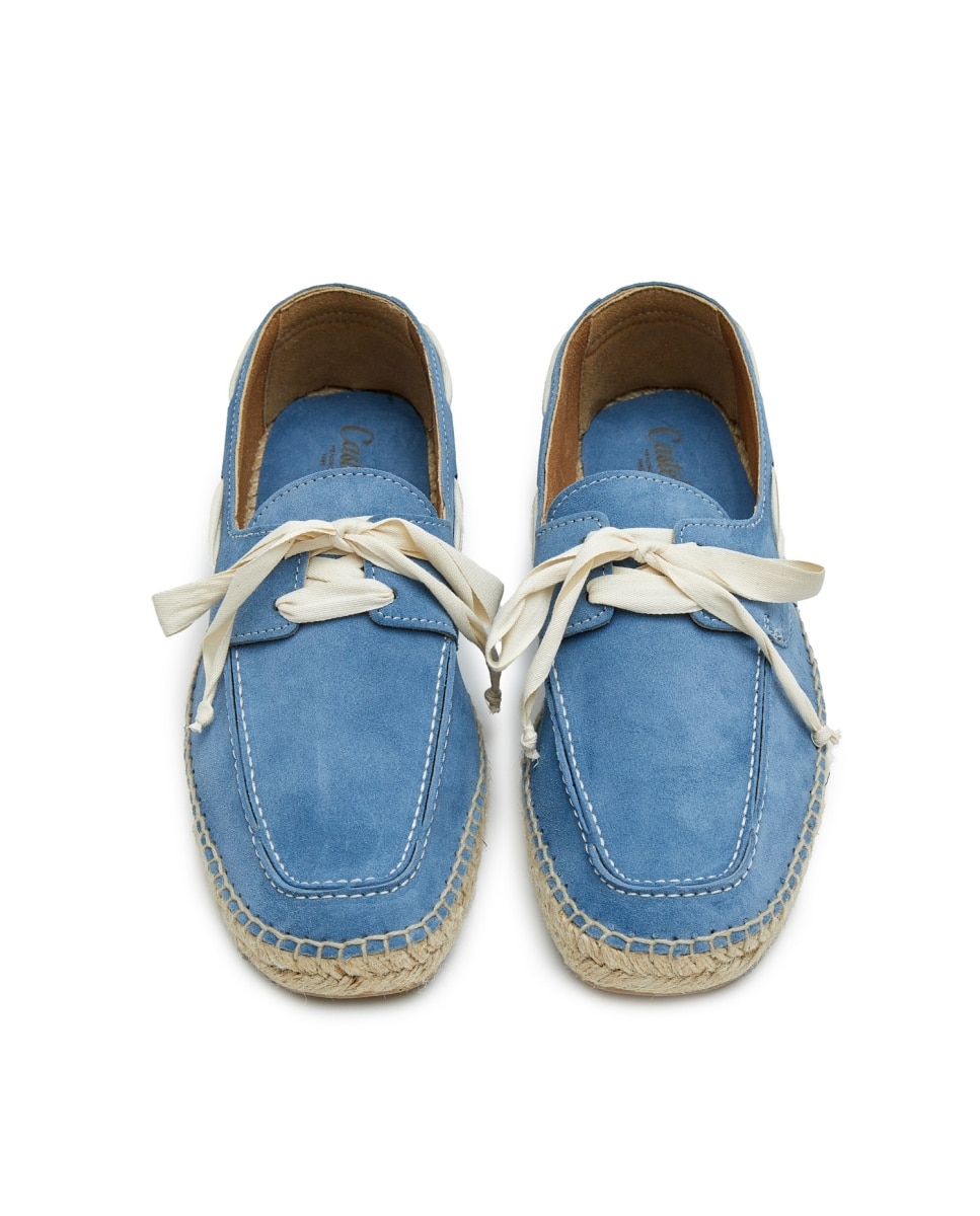 Alpargata de hombre de yute con cordones - CASTELL MENORCA - Azul claro Azul claro-2