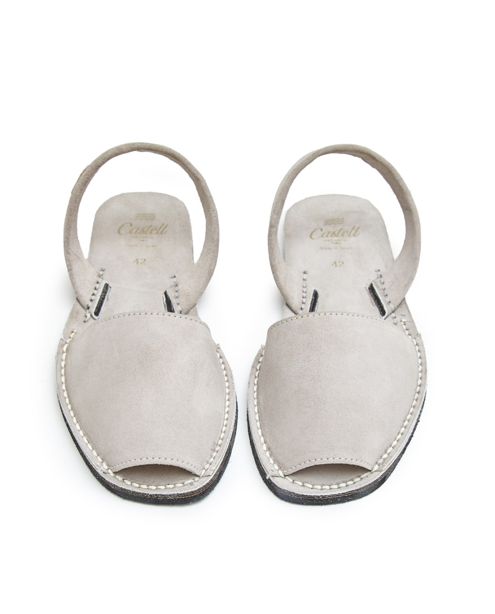 Sandalias unisex de serraje - CASTELL MENORCA - Gris Gris-2