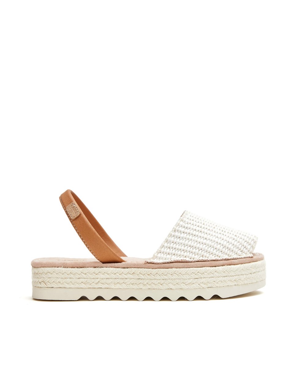 Menorquinas de mujer con plataforma - CASTELL MENORCA - Beige Beige-1