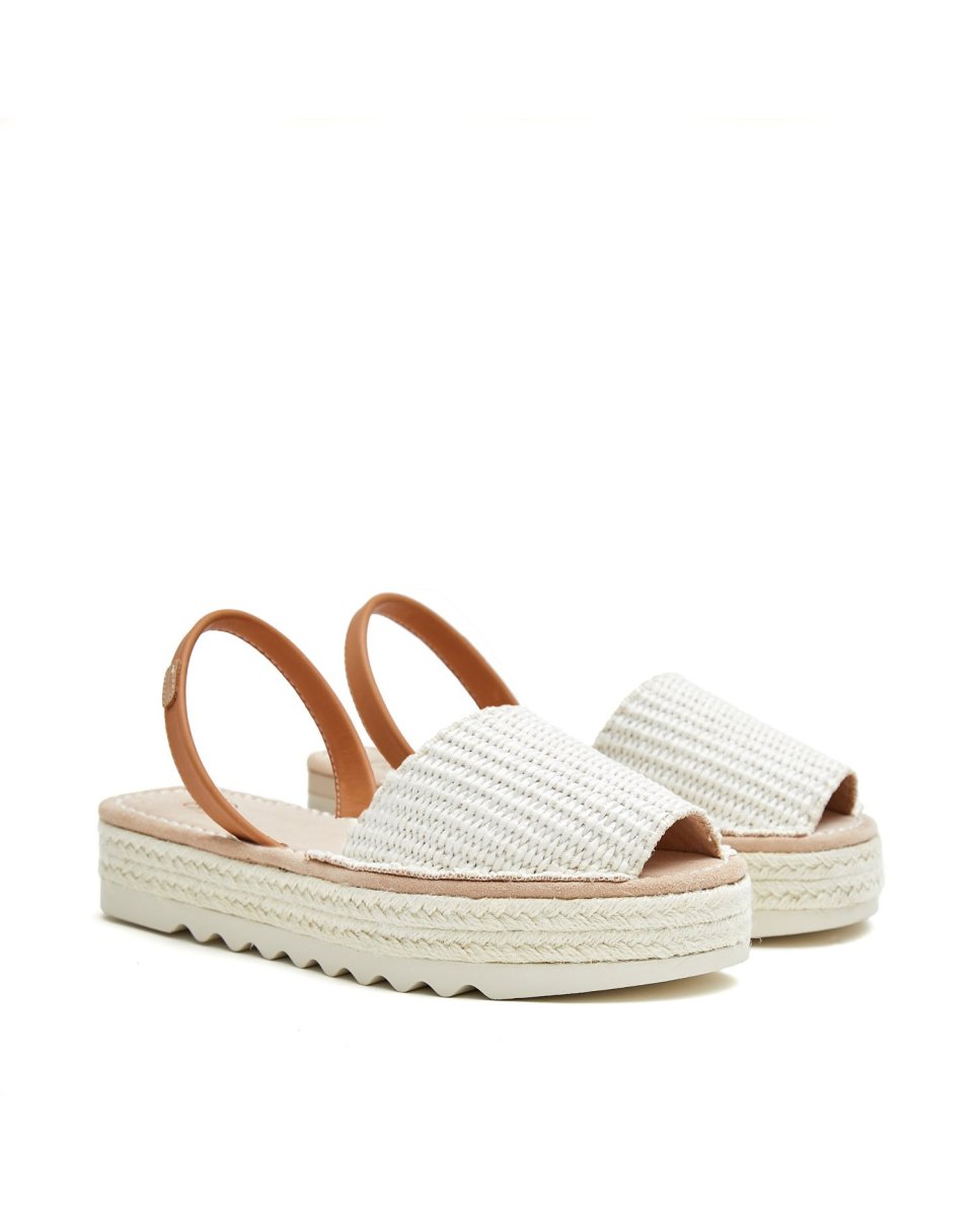 Menorquinas de mujer con plataforma - CASTELL MENORCA - Beige Beige-3