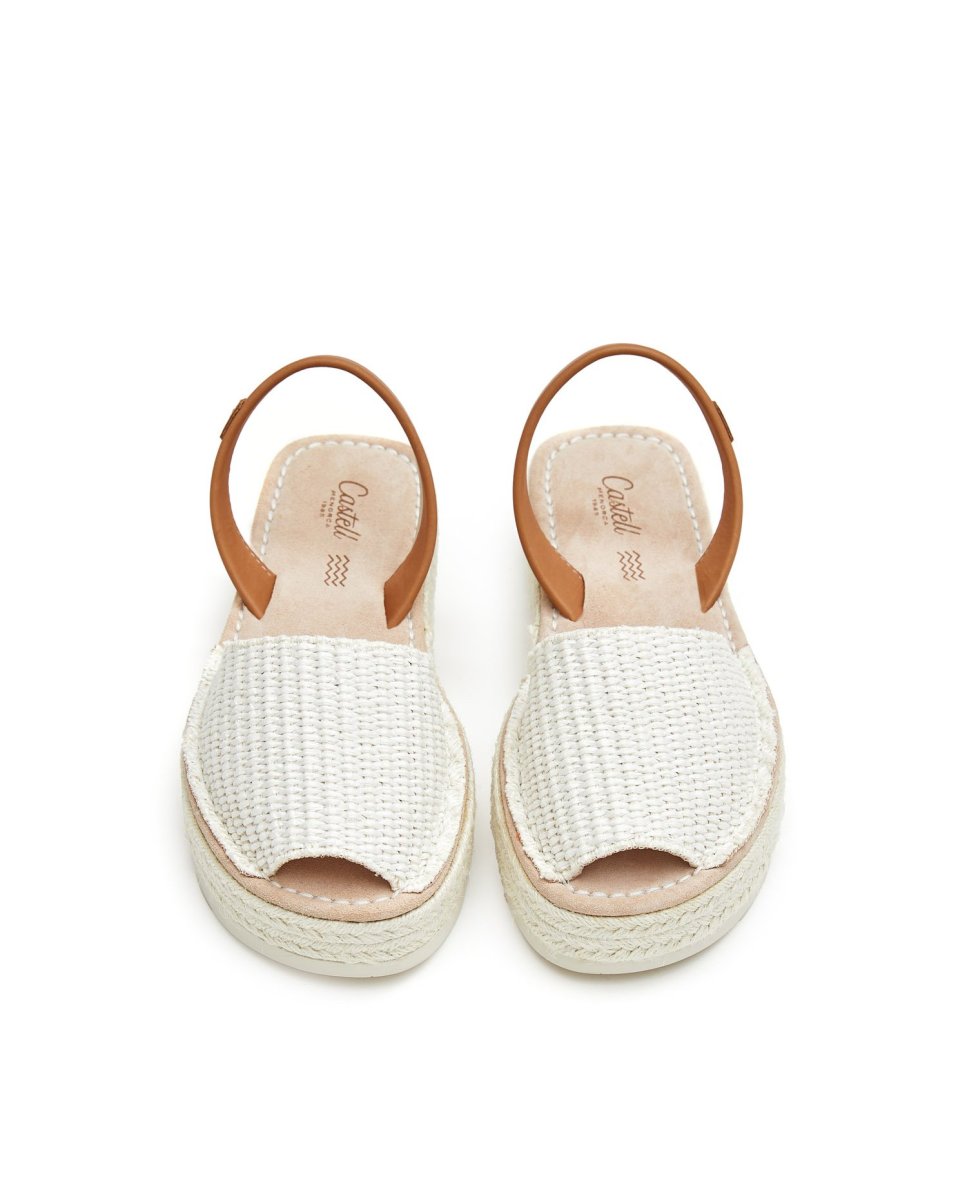 Menorquinas de mujer con plataforma - CASTELL MENORCA - Beige Beige-2