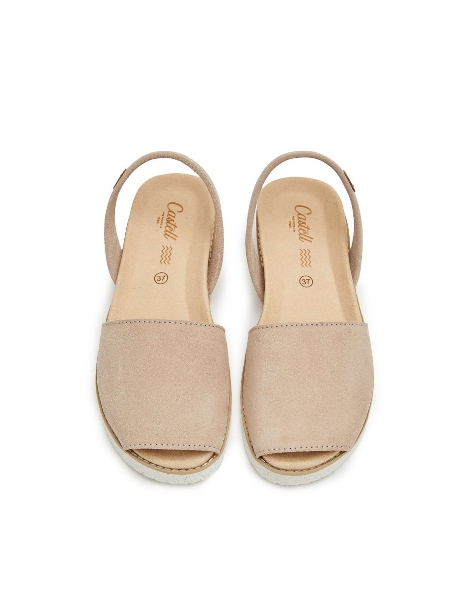 Menorquinas de mujer con suela blanca - CASTELL MENORCA - Beige Beige-2