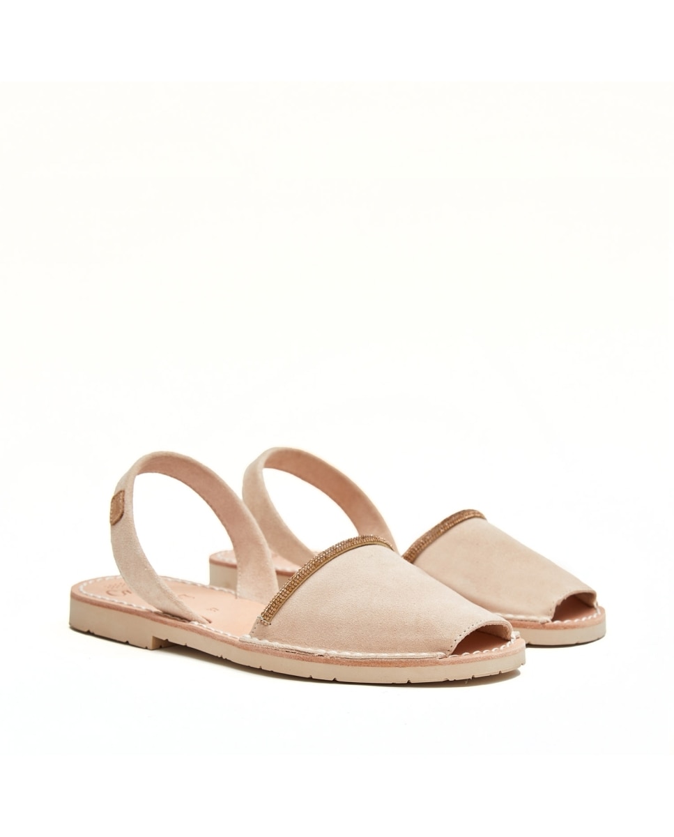 Menorquinas de mujer con cordón brillante - CASTELL MENORCA - Beige Beige-4