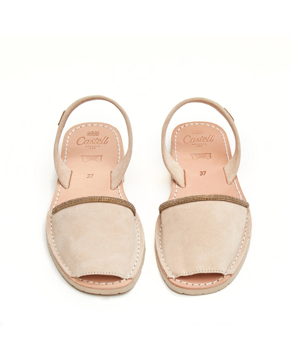 Menorquinas de mujer con cordón brillante - CASTELL MENORCA - Beige Beige-3