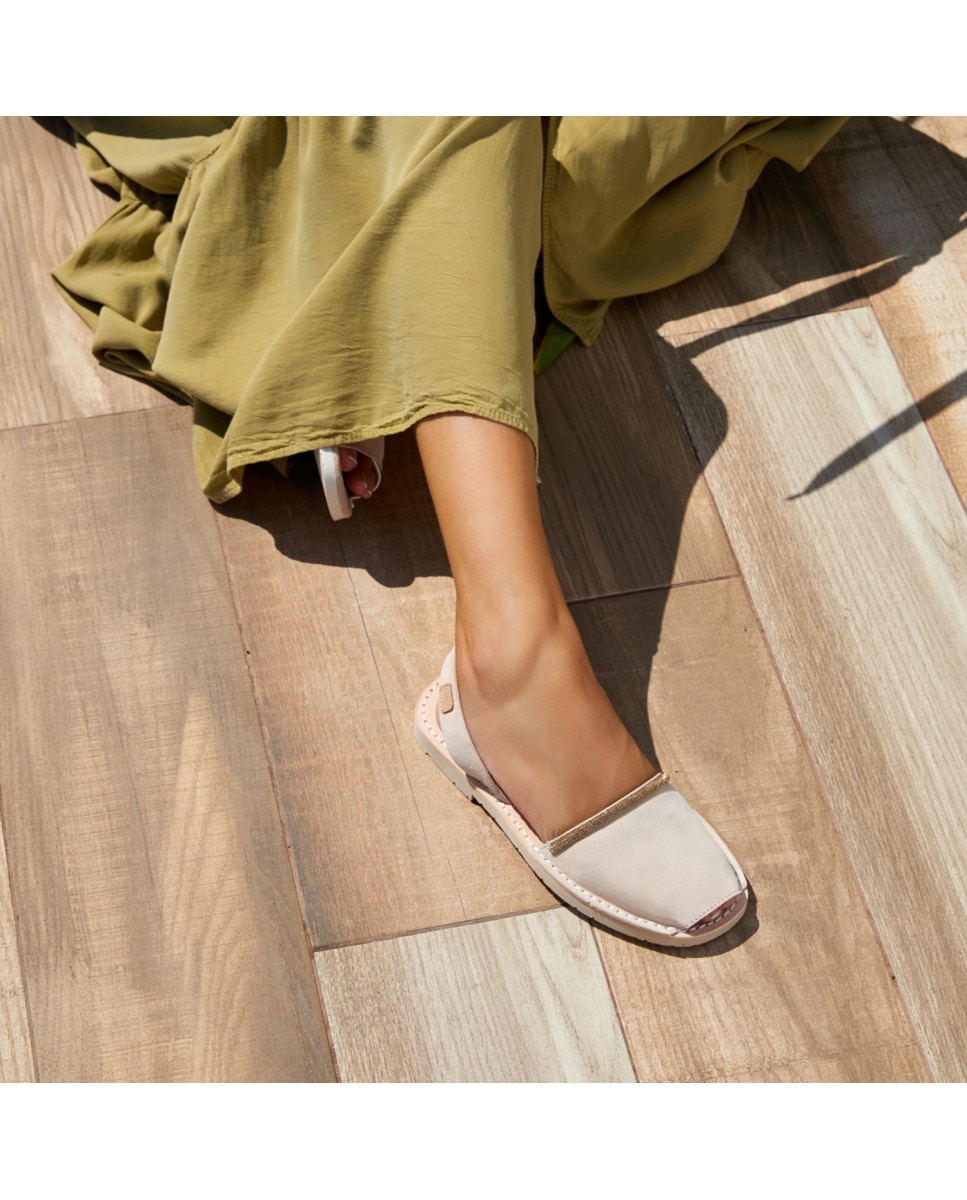 Menorquinas de mujer con cordón brillante - CASTELL MENORCA - Beige Beige-5