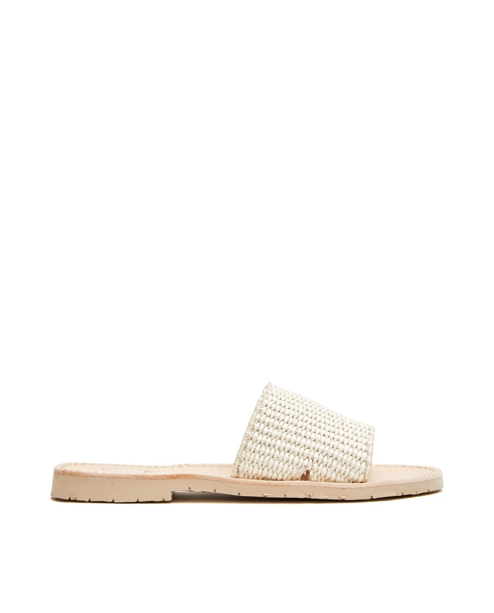 Sandalias de mujer con rafia - CASTELL MENORCA - Beige Beige-1