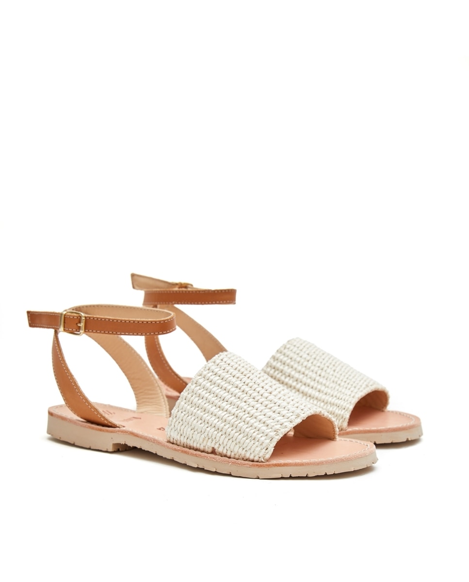 Sandalias de tiras atada al tobillo - CASTELL MENORCA - Beige/Marrón Beige/Marrón-4