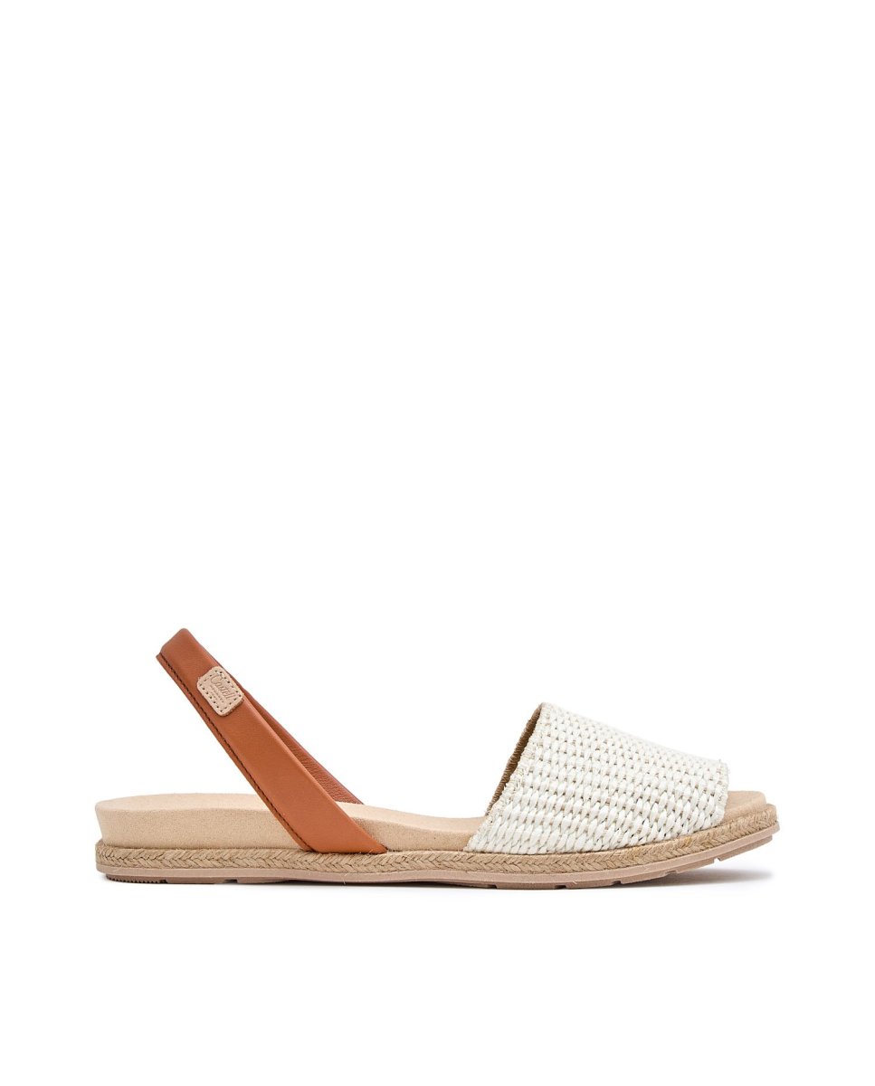 Menorquinas de mujer en rafia blanca - CASTELL MENORCA - Beige Beige-1