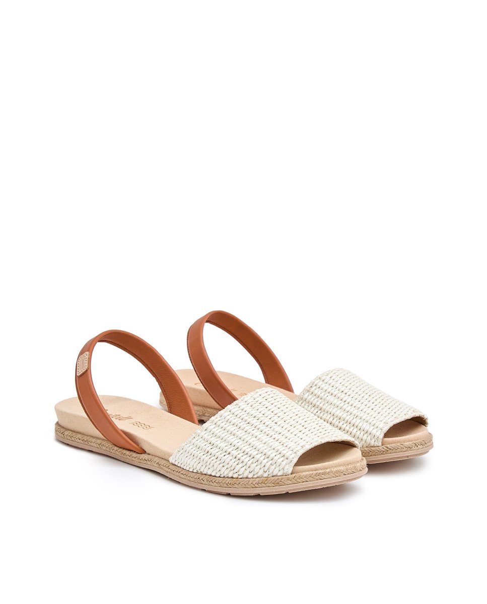 Menorquinas de mujer en rafia blanca - CASTELL MENORCA - Beige Beige-3