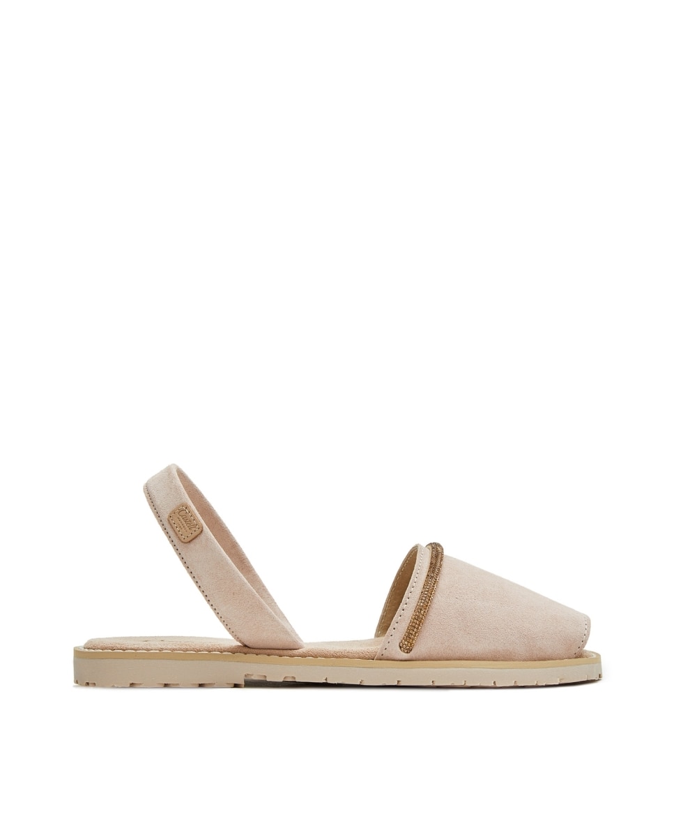 Menorquinas de mujer con cordón brillante - CASTELL MENORCA - Beige Beige-1