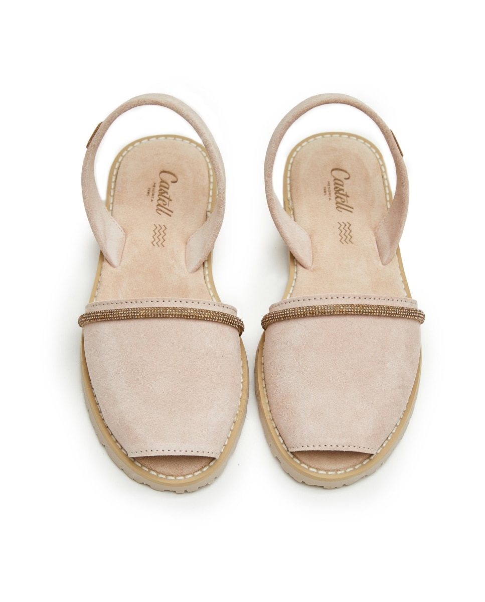 Menorquinas de mujer con cordón brillante - CASTELL MENORCA - Beige Beige-2