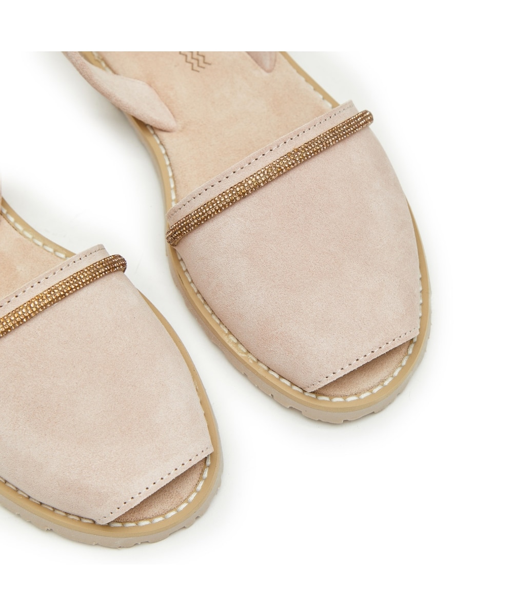 Menorquinas de mujer con cordón brillante - CASTELL MENORCA - Beige Beige-5
