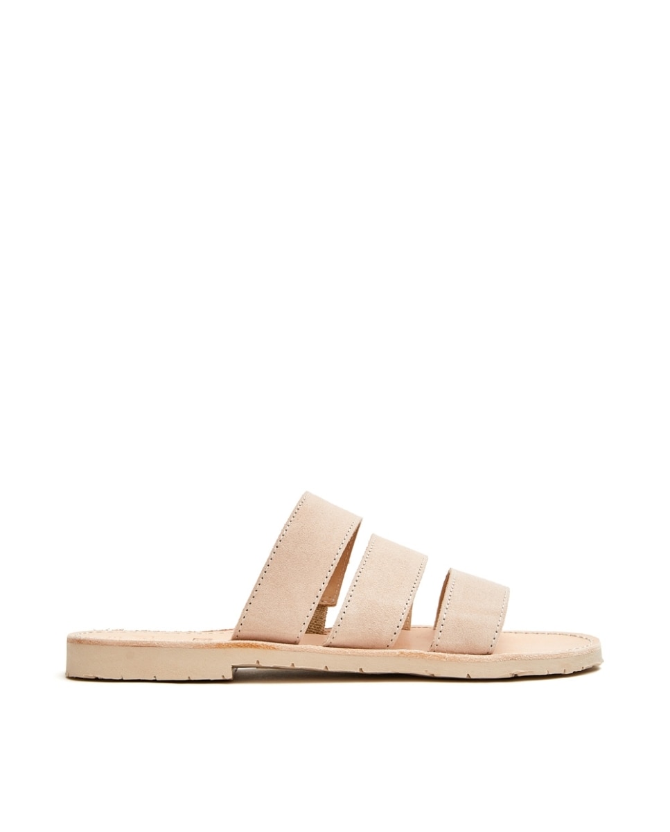 Imagen 0 de Sandalias de mujer con tres tiras Beige