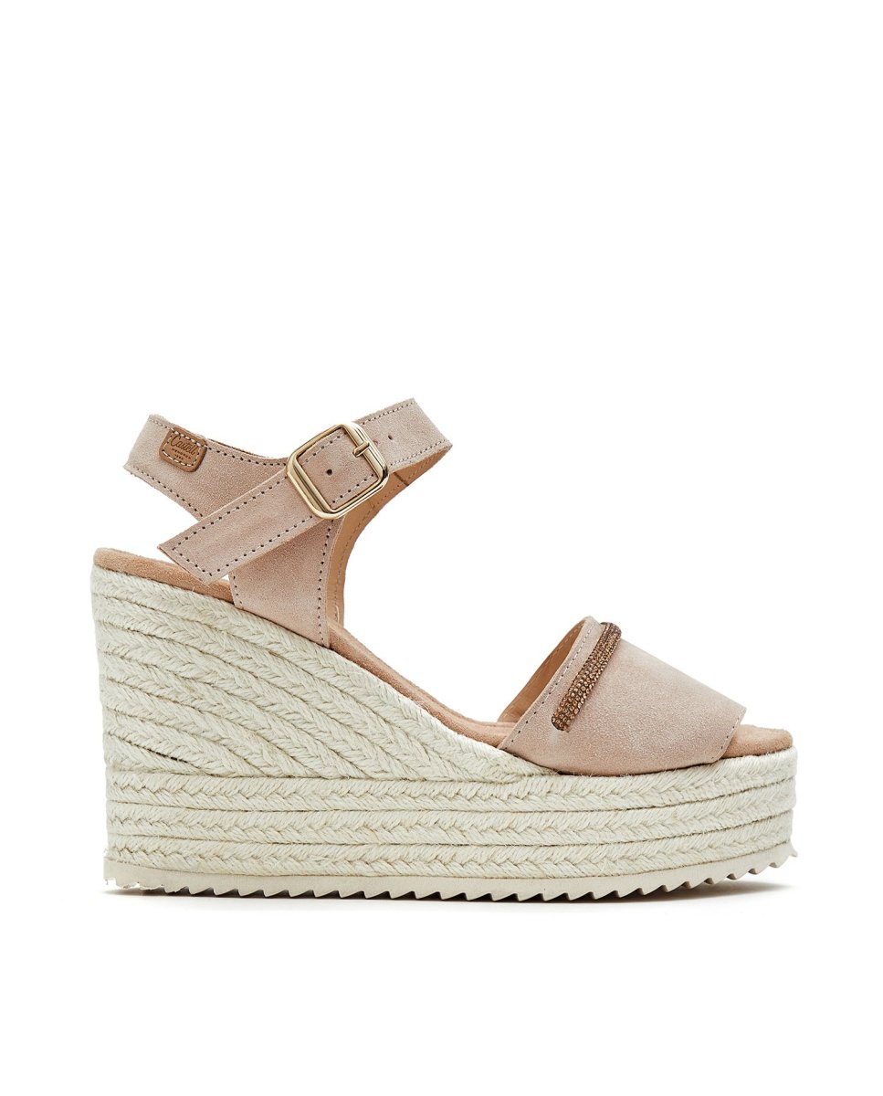 Sandalias de mujer con rafia - CASTELL MENORCA - Beige Beige-1