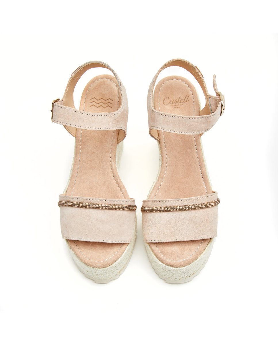 Sandalias de mujer con rafia - CASTELL MENORCA - Beige Beige-2