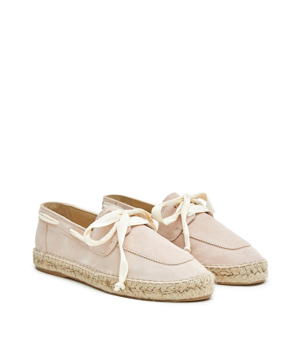 Alpargatas planas de mujer con cordones - CASTELL MENORCA - Beige Beige-3