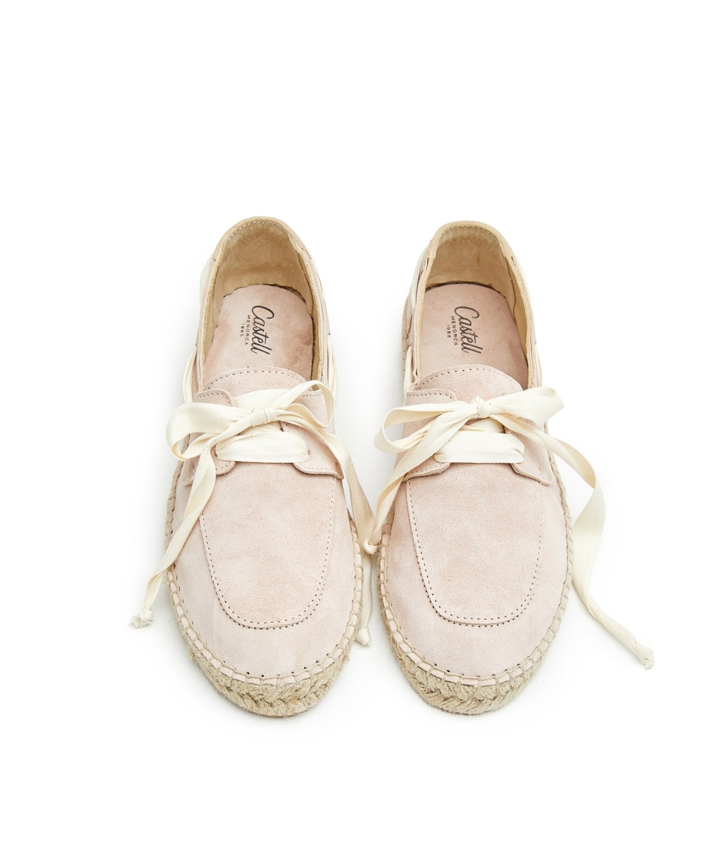 Alpargatas planas de mujer con cordones - CASTELL MENORCA - Beige Beige-2