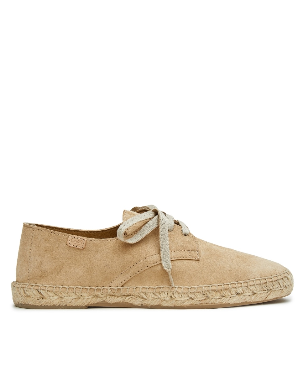 Imagen 1 de Alpargatas unisex de yute con cordones Marrón claro