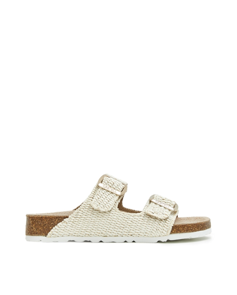 Sandalias de mujer de rafia - CASTELL MENORCA - Beige Beige-1