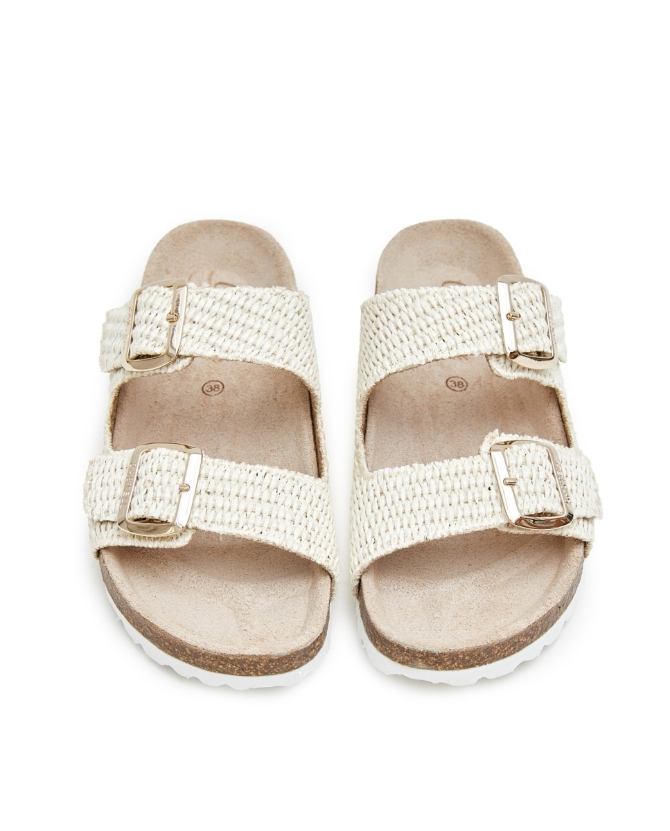Sandalias de mujer de rafia - CASTELL MENORCA - Beige Beige-2