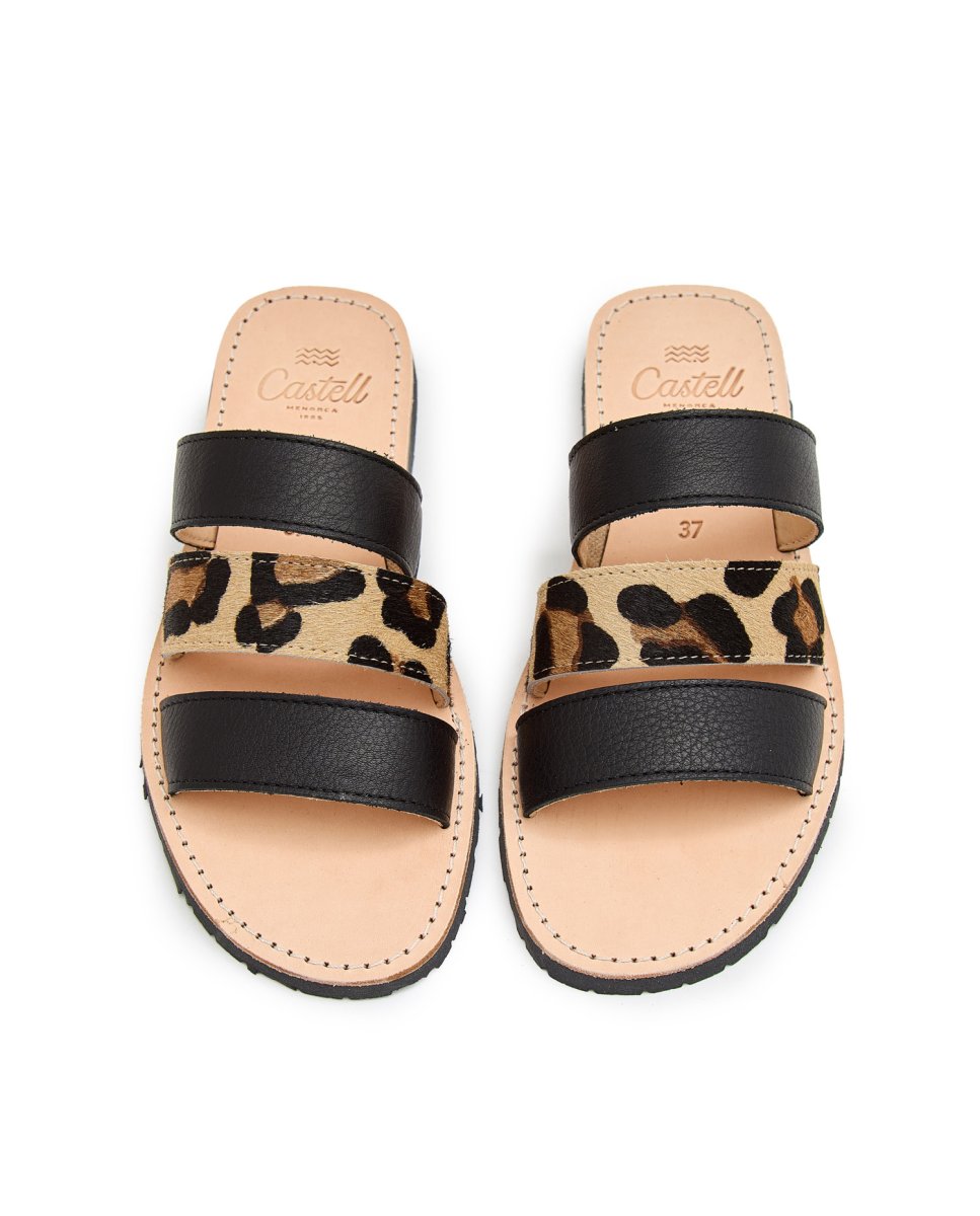 Sandalias de mujer a tiras - CASTELL MENORCA - Estampado Estampado-2