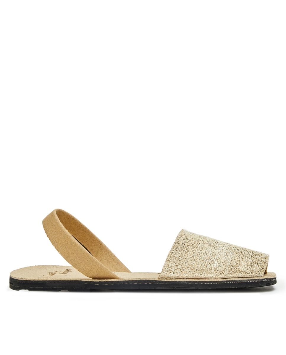 CASTELL MENORCA - Sandalia unisex de cáñamo beige.