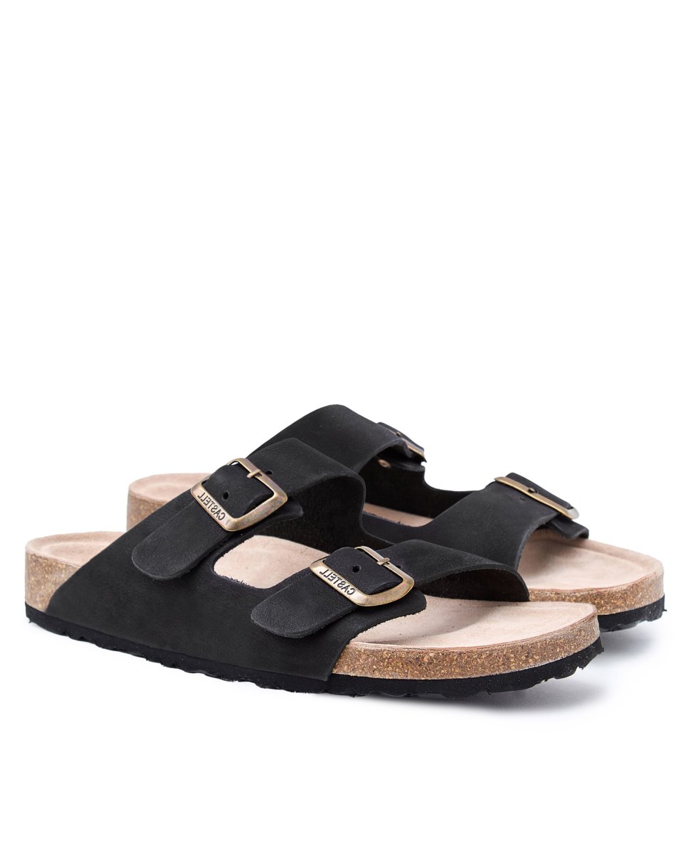 Sandalias de mujer con tiras - CASTELL MENORCA - Negro Negro-3