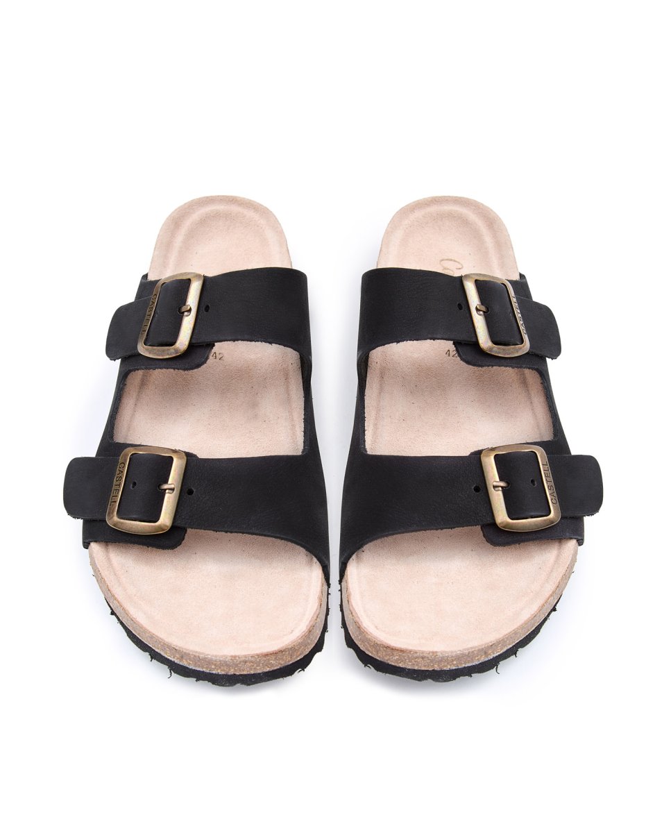 Sandalias de mujer con tiras - CASTELL MENORCA - Negro Negro-2