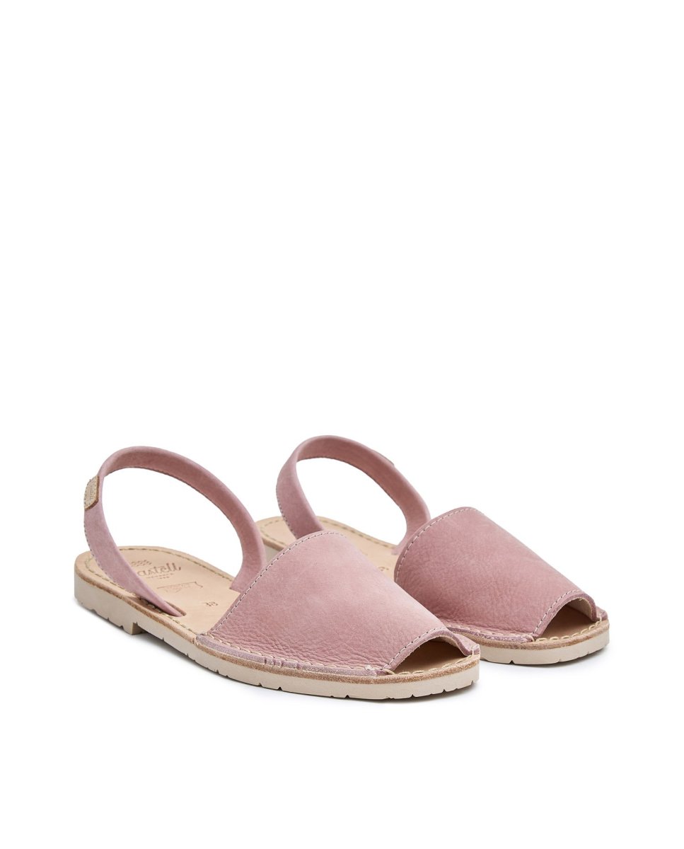 Menorquinas de mujer con suela marfil - CASTELL MENORCA - Rosa Rosa-3