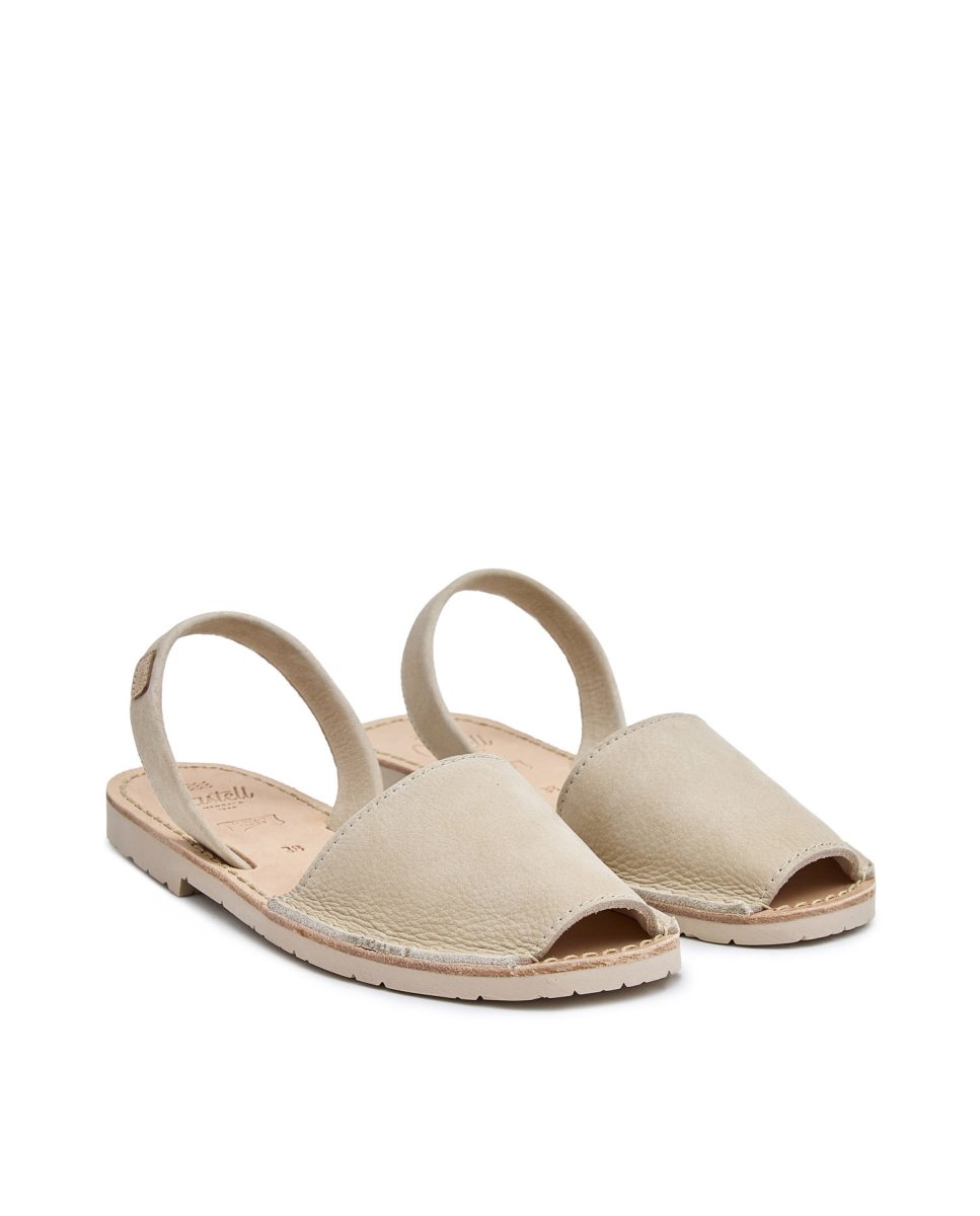 Menorquinas de mujer con suela marfil - CASTELL MENORCA - Beige Beige-3