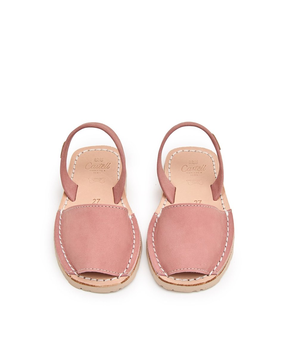 Menorquinas de niños con suela marfil - CASTELL MENORCA - Rosa Rosa-3