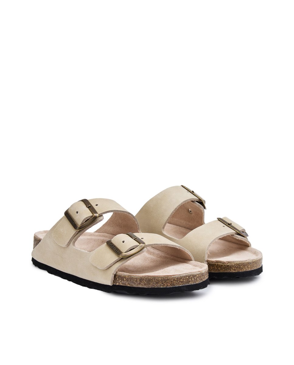 Sandalias de mujer con suela anatómica - CASTELL MENORCA - Beige Beige-3