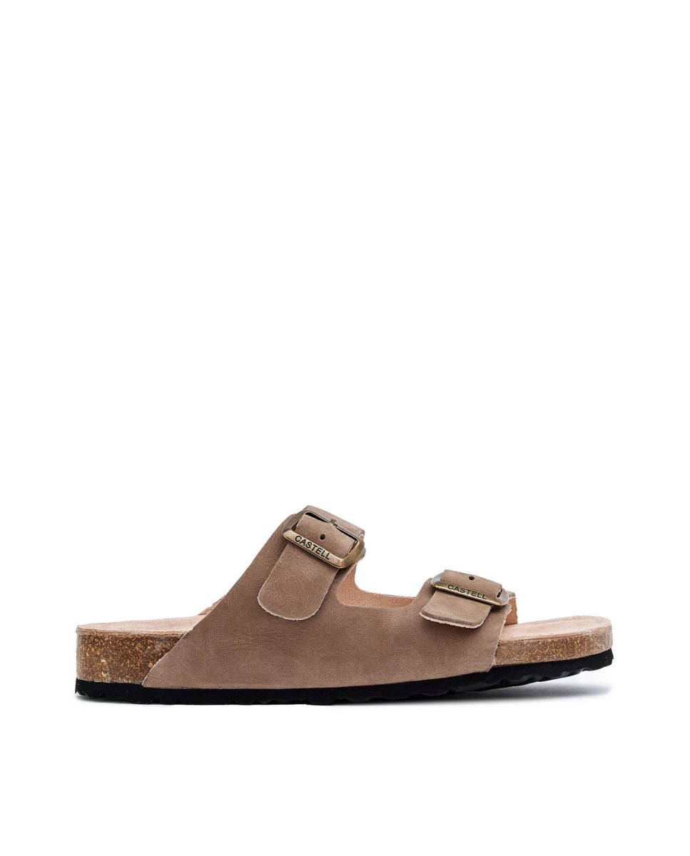 Sandalias de hombre con hebilla - CASTELL MENORCA - Gris Gris-1