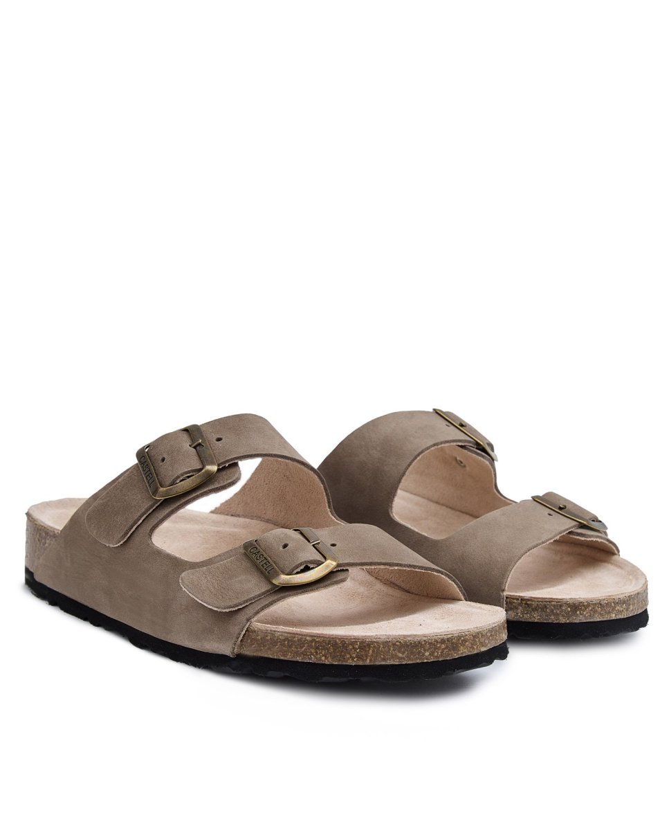Sandalias de hombre con hebilla - CASTELL MENORCA - Gris Gris-3