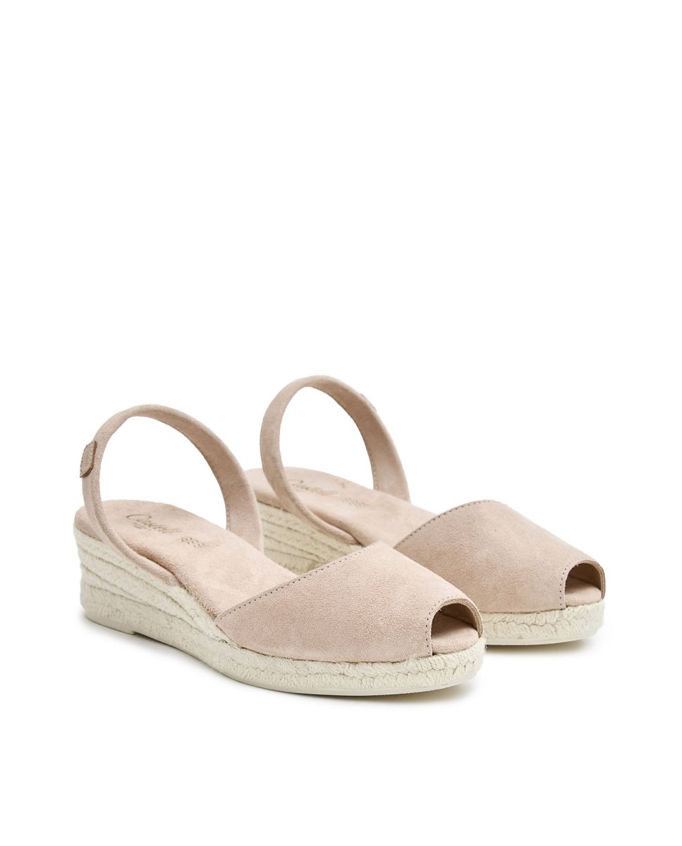 Alpargatas de mujer de ante - CASTELL MENORCA - Beige Beige-3