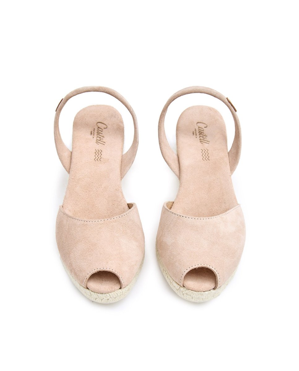 Alpargatas de mujer de ante - CASTELL MENORCA - Beige Beige-2