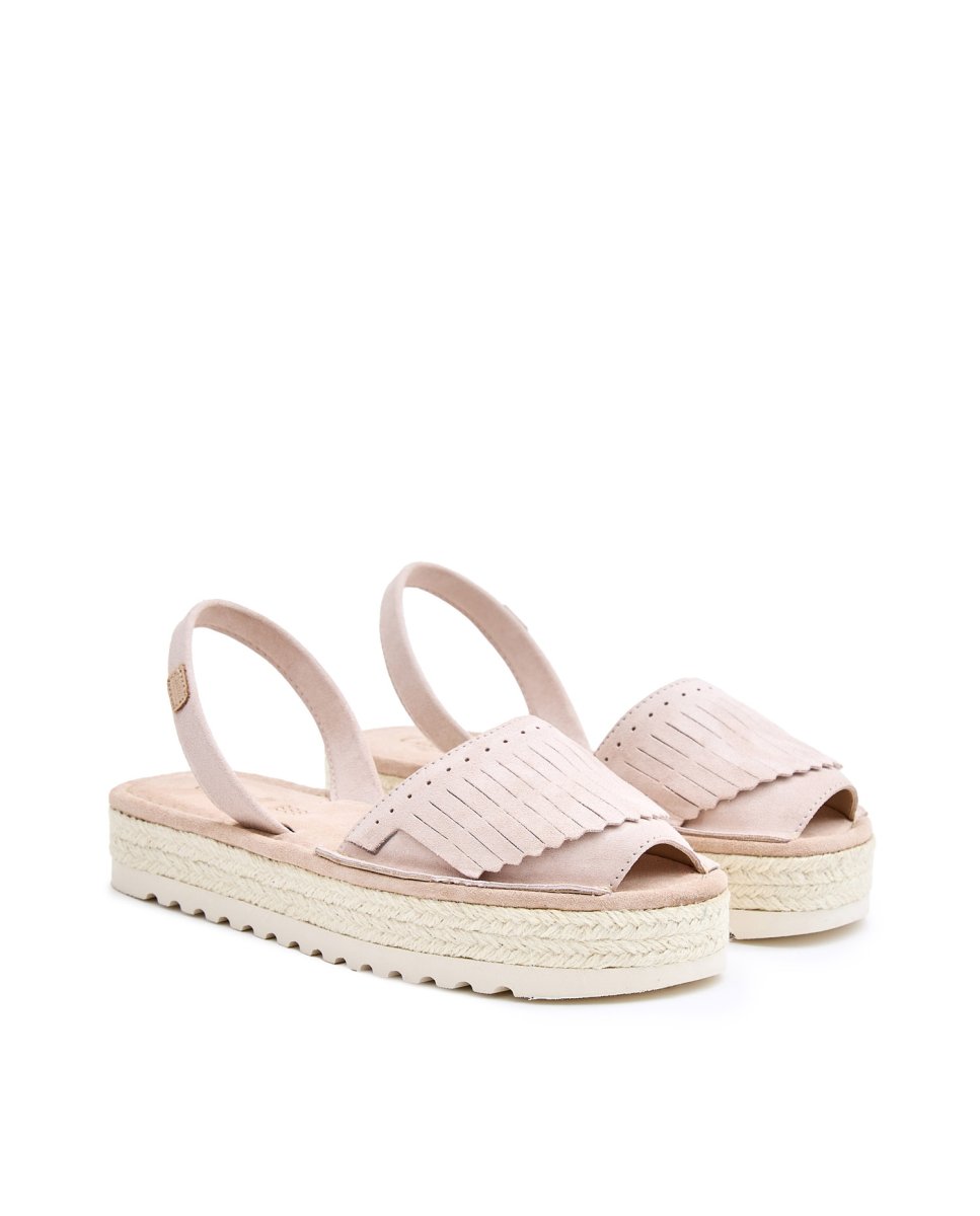Menorquinas de mujer con flecos - CASTELL MENORCA - Beige Beige-3