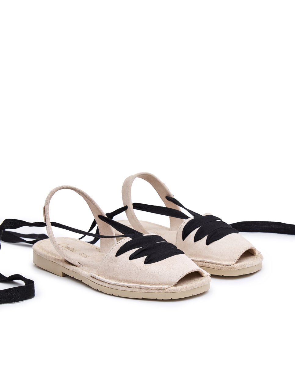Menorquinas de mujer con cinta - CASTELL MENORCA - Beige Beige-3