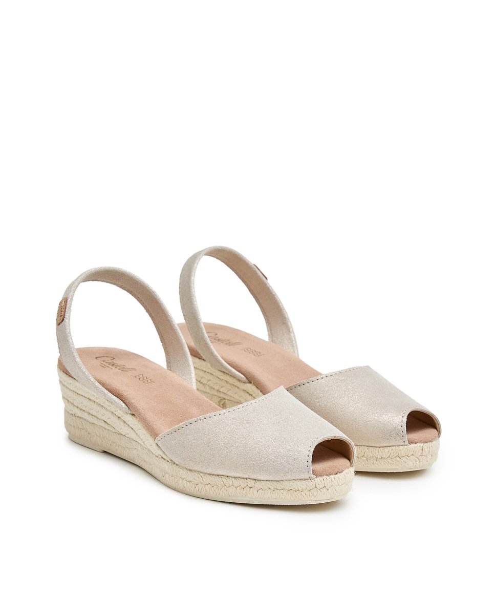 Sandalias de mujer con suela de esparto - CASTELL MENORCA - Oro Oro-3