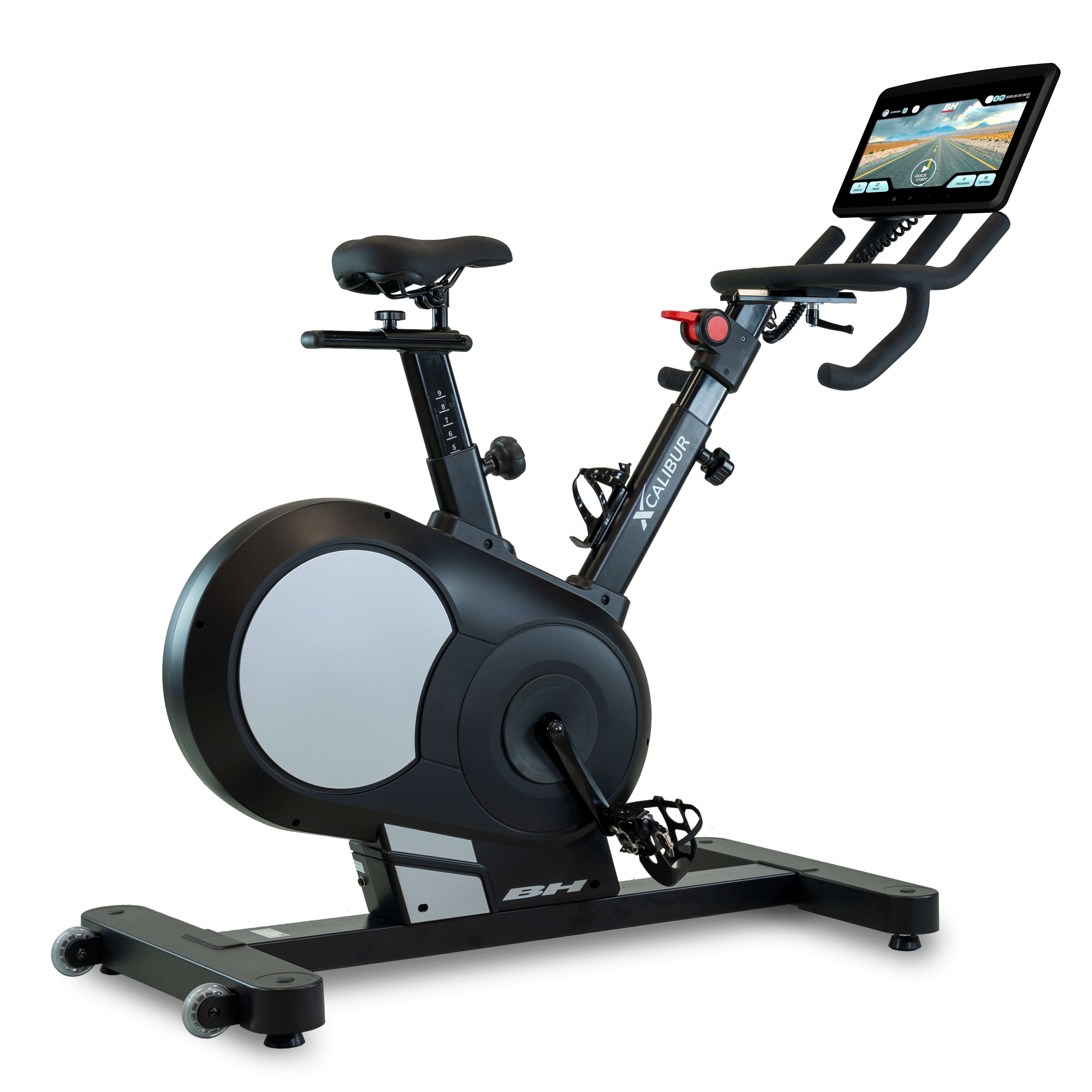 BH Fitness - Bicicleta indoor H9340STFT Smart Bike Xcalibur Multimedia con montaje profesional opcional con cargo.