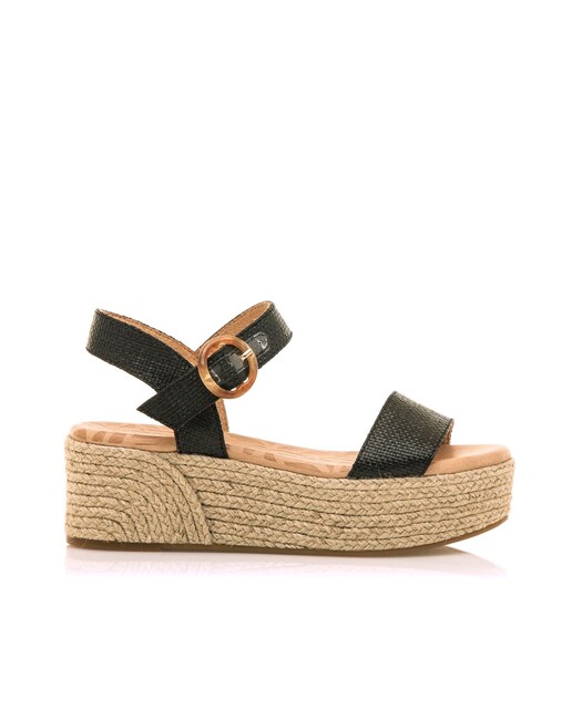 Imagen 0 de Sandalias de plataforma de mujer con piso en piel