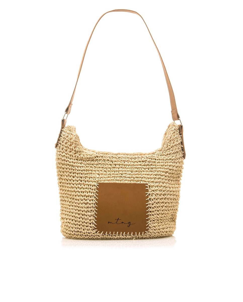 Bolsos Rafia Bolso De Rafia Con Cremallera Correa Ajustable