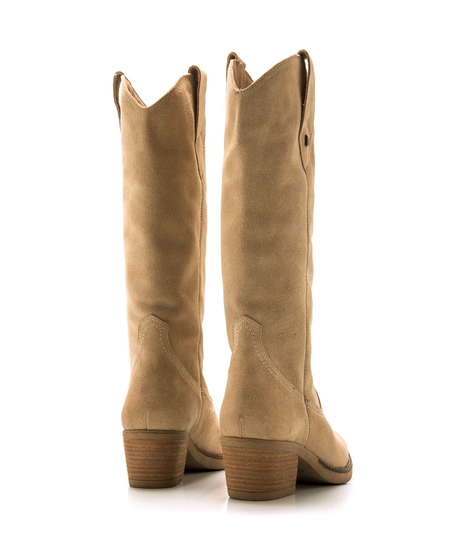 Botas cowboy de mujer altas en piel de serraje - Mustang - Arena Arena-4